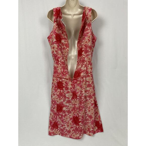 Vtg Y2K Studio I Dress Womens 14 Pink Retro Garden Floral Sundress Midi Romantic - Picture 6 of 12